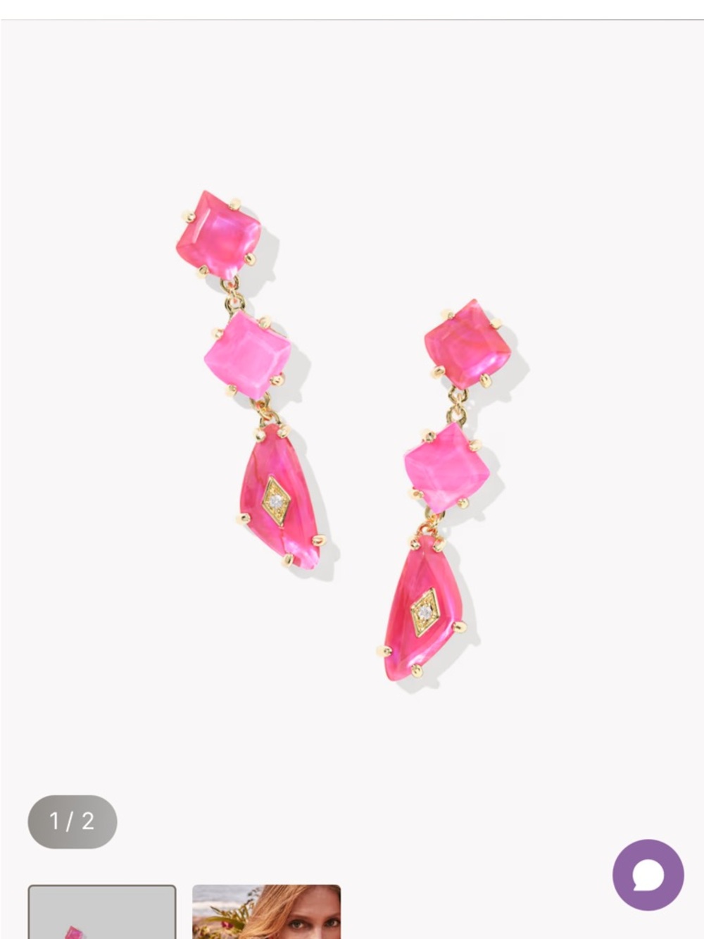 Kendra Scott Bianca gold linear Earrings